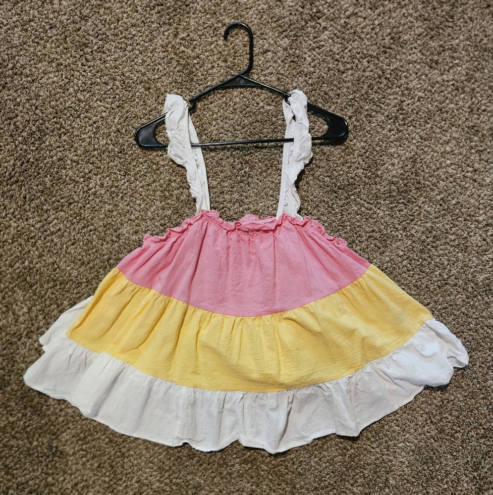SHEIN Curve Yellow and White Top